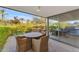 Outdoor patio with dining area and built-in grill at 7117 E Rancho Vista Dr # 3006, Scottsdale, AZ 85251