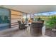Spacious patio featuring comfortable wicker furniture at 7117 E Rancho Vista Dr # 3006, Scottsdale, AZ 85251
