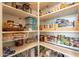Organized pantry with ample shelving for food storage and kitchen essentials at 9127 E Lynwood St, Mesa, AZ 85207