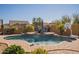 Enjoy this refreshing kidney shaped pool with ample patio space at 9127 E Lynwood St, Mesa, AZ 85207