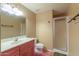 Clean bathroom with shower, toilet, and vanity at 10555 W Woodruff Rd, Casa Grande, AZ 85194