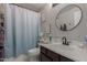 Clean bathroom with shower/tub combo, vanity, and updated fixtures at 14806 E Crested Crown --, Fountain Hills, AZ 85268