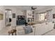 Spacious living room with fireplace, large sectional sofa, and TV at 14806 E Crested Crown --, Fountain Hills, AZ 85268