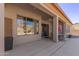 Covered patio with seating area, ceiling fan, and views of the pool at 14806 E Crested Crown --, Fountain Hills, AZ 85268