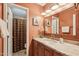 Bathroom with granite countertops, stylish mirror, and decorative paint at 2249 E Taxidea Way, Phoenix, AZ 85048