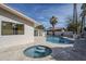 Relaxing backyard showcasing a custom pool and spa, perfect for outdoor entertaining at 8525 E Via De Los Libros --, Scottsdale, AZ 85258