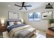 Modern bedroom with a sleek design, comfortable bed, and a calming color scheme at 8525 E Via De Los Libros --, Scottsdale, AZ 85258