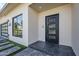 Close up shot of the home's front door and entry at 8525 E Via De Los Libros --, Scottsdale, AZ 85258