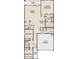 Shows a 3-bedroom, 2-bathroom floor plan with a 2-car garage at 2113 E Bucking Bronco Dr, San Tan Valley, AZ 85140