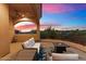 Relaxing patio with fire pit and mountain views at 28626 N 108Th N Way, Scottsdale, AZ 85262
