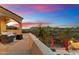 Spacious patio offering scenic sunset views at 28626 N 108Th N Way, Scottsdale, AZ 85262