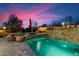 Stunning pool and spa area with a built-in fire pit at 28626 N 108Th N Way, Scottsdale, AZ 85262