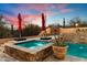 Relax in this inviting spa with stunning sunset views at 28626 N 108Th N Way, Scottsdale, AZ 85262