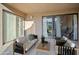 Covered patio with comfortable seating and outdoor access at 5998 N 78Th St # 116, Scottsdale, AZ 85250