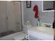 Updated bathroom with a tiled accent wall at 7807 E Main St # Cc-70, Mesa, AZ 85207