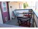 Covered patio with seating area and view of the street at 7807 E Main St # Cc-70, Mesa, AZ 85207