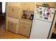 Kitchen with white cabinets, appliances, and ample counter space at 7807 E Main St # Cc-70, Mesa, AZ 85207