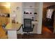 Kitchen counter with built-in desk and chair at 7807 E Main St # Cc-70, Mesa, AZ 85207