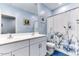 Clean bathroom with double vanity and shower/tub combo at 22432 W Kimberly Dr, Buckeye, AZ 85326