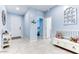 Inviting entryway with a bench and view into the living area at 22432 W Kimberly Dr, Buckeye, AZ 85326