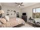 Bright bedroom with a queen bed and mountain views at 7887 N 16Th St # 224, Phoenix, AZ 85020
