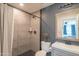 Modern bathroom with a large shower and updated vanity at 8502 E Catalina Dr, Scottsdale, AZ 85251