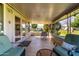 Spacious patio with seating area overlooking the community at 14818 N 103Rd Ave, Sun City, AZ 85351