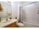 Bathroom with a bathtub, shower, and updated vanity at 20516 N Vermillion Cliffs Dr, Surprise, AZ 85387