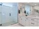 Spa-like bathroom with walk-in shower and double vanity at 22124 N 34Th St, Phoenix, AZ 85050