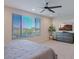 Main bedroom with dresser, large window, and mountain views at 22124 N 34Th St, Phoenix, AZ 85050