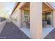 Cozy patio with seating area and view of the backyard at 40 Almarte Cir, Carefree, AZ 85377