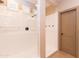 Large walk-in shower with glass enclosure and modern fixtures at 40 Almarte Cir, Carefree, AZ 85377