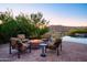 Relaxing firepit with seating, overlooking scenic landscape at 10532 N Crestview Dr, Fountain Hills, AZ 85268