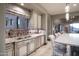 Modern kitchen features granite countertops, stylish cabinetry, and a double sink at 10532 N Crestview Dr, Fountain Hills, AZ 85268