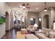 Bright living room with seating area and mountain views at 10532 N Crestview Dr, Fountain Hills, AZ 85268