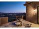 Private patio with seating area and stunning sunset views at 10532 N Crestview Dr, Fountain Hills, AZ 85268