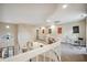 Spacious hallway with a curved railing overlooking the living area below at 6411 S River Dr # 10, Tempe, AZ 85283