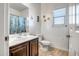 Clean bathroom with a shower/tub combo, toilet, and vanity at 13257 W Avenida Del Rey Dr, Peoria, AZ 85383