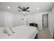 Main bedroom with ensuite bathroom access and ceiling fan at 1344 E Ellis Cir, Mesa, AZ 85203