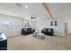 Bright living room featuring tile floors and two sofas at 1344 E Ellis Cir, Mesa, AZ 85203