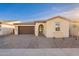 New construction home with attractive curb appeal and a two-car garage at 21259 E Sparrow Dr, Queen Creek, AZ 85142