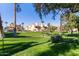 Community features grassy areas, picnic tables, and palm trees at 4901 S Calle Los Cerros Dr # 241, Tempe, AZ 85282