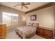 Bright bedroom with double bed and window at 5037 E Sleepy Ranch Rd, Cave Creek, AZ 85331