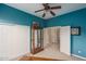 Bedroom with built-in shelving and closet at 5037 E Sleepy Ranch Rd, Cave Creek, AZ 85331