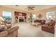 Bright living room with built-in entertainment center at 5037 E Sleepy Ranch Rd, Cave Creek, AZ 85331