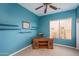 Home office with desk and large window at 5037 E Sleepy Ranch Rd, Cave Creek, AZ 85331