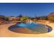 Inviting backyard pool with waterfall feature at 5037 E Sleepy Ranch Rd, Cave Creek, AZ 85331
