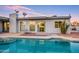 Sparkling blue pool with patio and view of home at 6739 E Thunderbird Rd, Scottsdale, AZ 85254