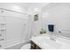 Clean bathroom with tub, shower, and modern vanity at 17755 W Jojoba Rd, Goodyear, AZ 85338
