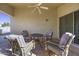 Covered patio with seating area, perfect for outdoor relaxation at 20948 N Sansom Dr, Maricopa, AZ 85138